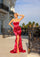Prom Dresses Long Ruffle Formal Prom Dress Red