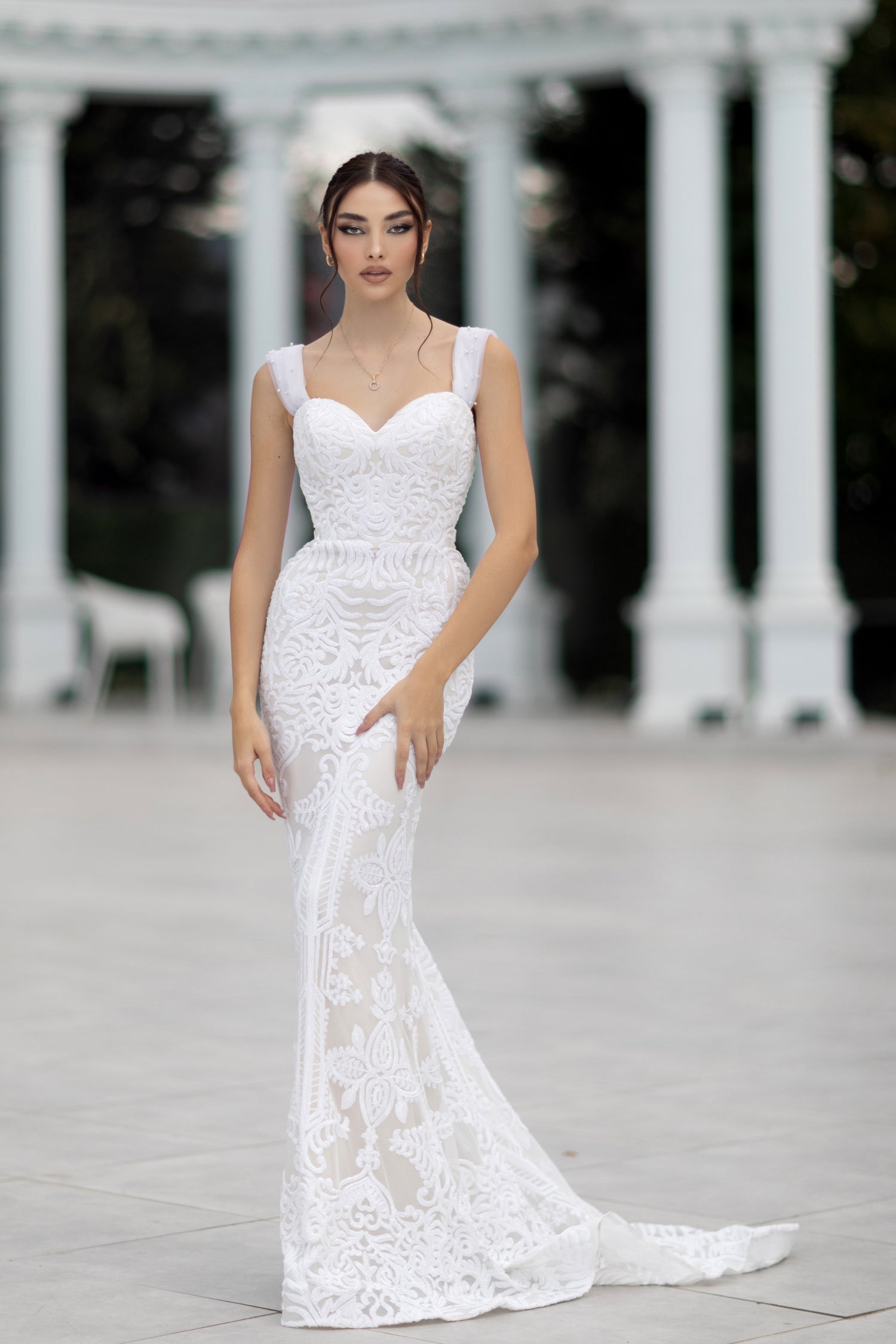Wedding Dresses Long Mermaid Fishtail Wedding Dress White/Ivory