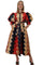 Formal Dresses Puff Sleeve Button Down Pockets Wrap Belt Dress Multi