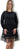 Cocktail Dresses Long Sleeve Layered Chiffon Stretch Shirt Short Dress Black