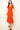 Cocktail Dresses V Neck Slit Knit Midi Dress Orange
