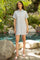 Cocktail Dresses Short Button Up Striped Collared Dress Light Blue