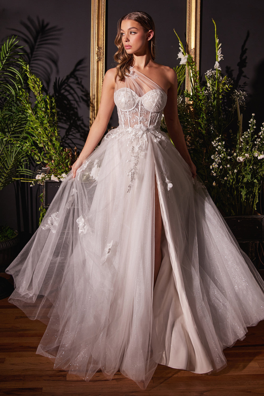 Wedding Dresses Strapless Long A-Line Wedding Gown Off White