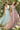 Andrea & Leo A1142 Spaghetti Strap Floral Applique Prom Dress Pastel Green