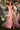 Prom Dresses Pleated Floral Print Long Formal Prom Dress Blush