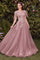 Formal Dresses A Line Sequin Long Formal Prom Dress Mauve