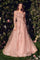 Formal Dresses  Glitter Long A Line Formal Prom Dress Dusty Rose