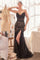 Prom Dresses Long Formal Beaded Mermaid Sequin Prom Dress Black Nude