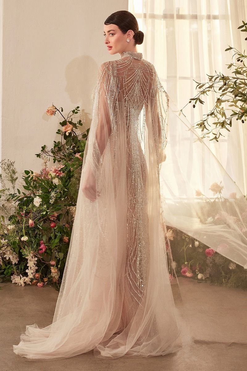 Prom Dresses Beaded Evening Gown Long Formal Prom Dress Champagne
