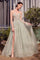Prom Dresses Long Floral Ball Gown Formal Prom Dress Sage