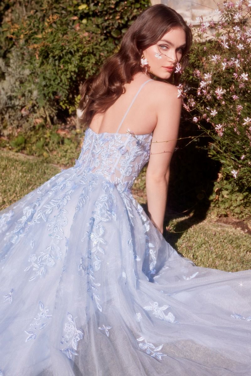 Prom Dresses Long Layered Formal Prom A Line Dress LT Blue