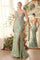 Prom Dresses Beaded Long Formal Corset Prom Slit Dress Sage