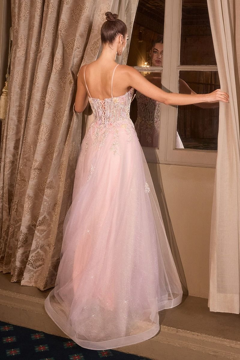 Andrea & Leo A1477 Long Formal Floral Printed Prom Dress