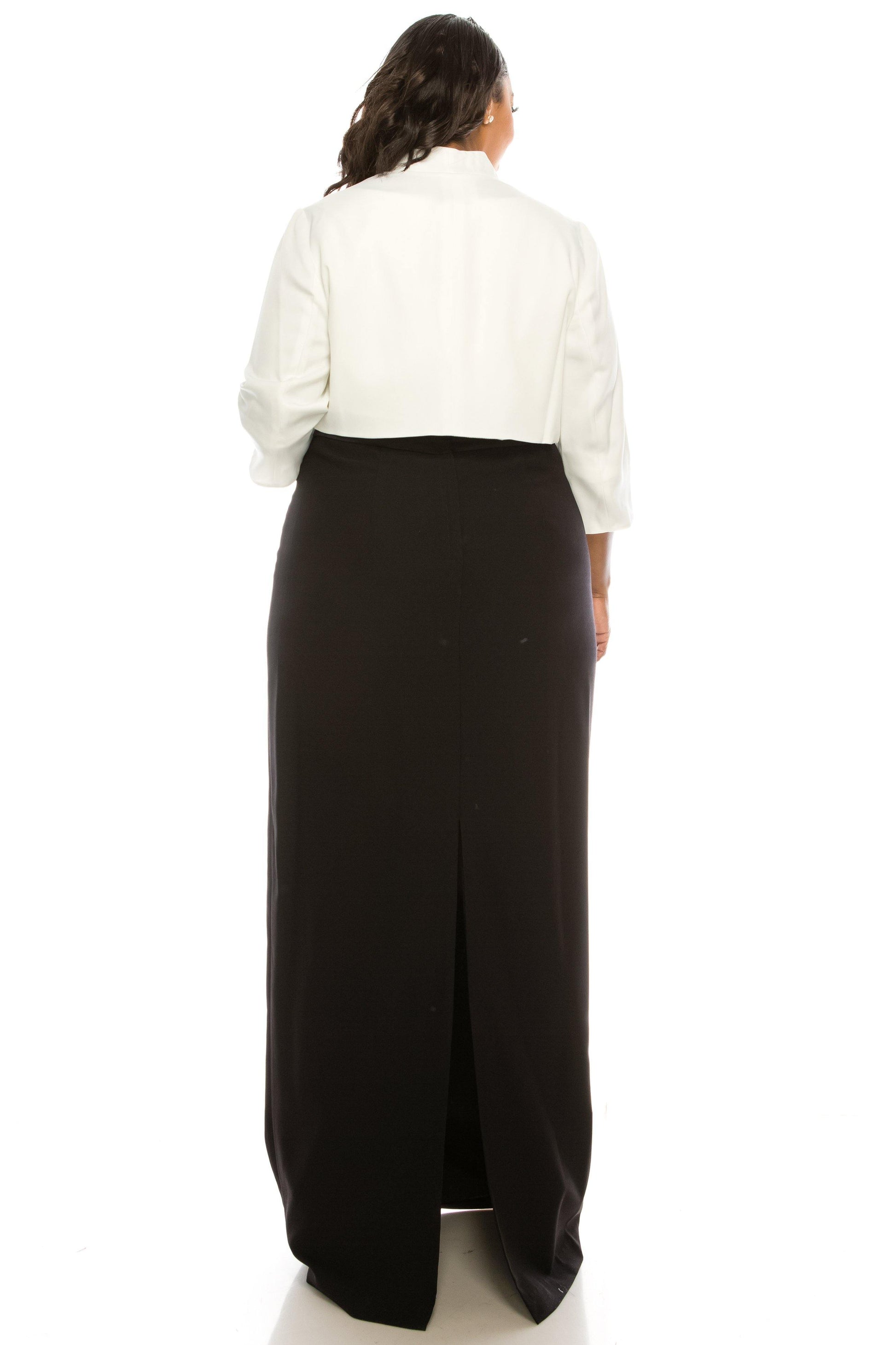 Adrianna Papell Long Formal Plus Size Jacket Dress - The Dress Outlet