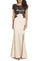Adrianna Papell Long Formal Short Sleeve Lace Dress - The Dress Outlet Adrianna Papell