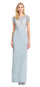 Adrianna Papell Long Formal Short Sleeve Evening Dress - The Dress Outlet Adrianna Papell