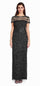 Adrianna Papell Long Formal Short Sleeve Evening Dress - The Dress Outlet Adrianna Papell