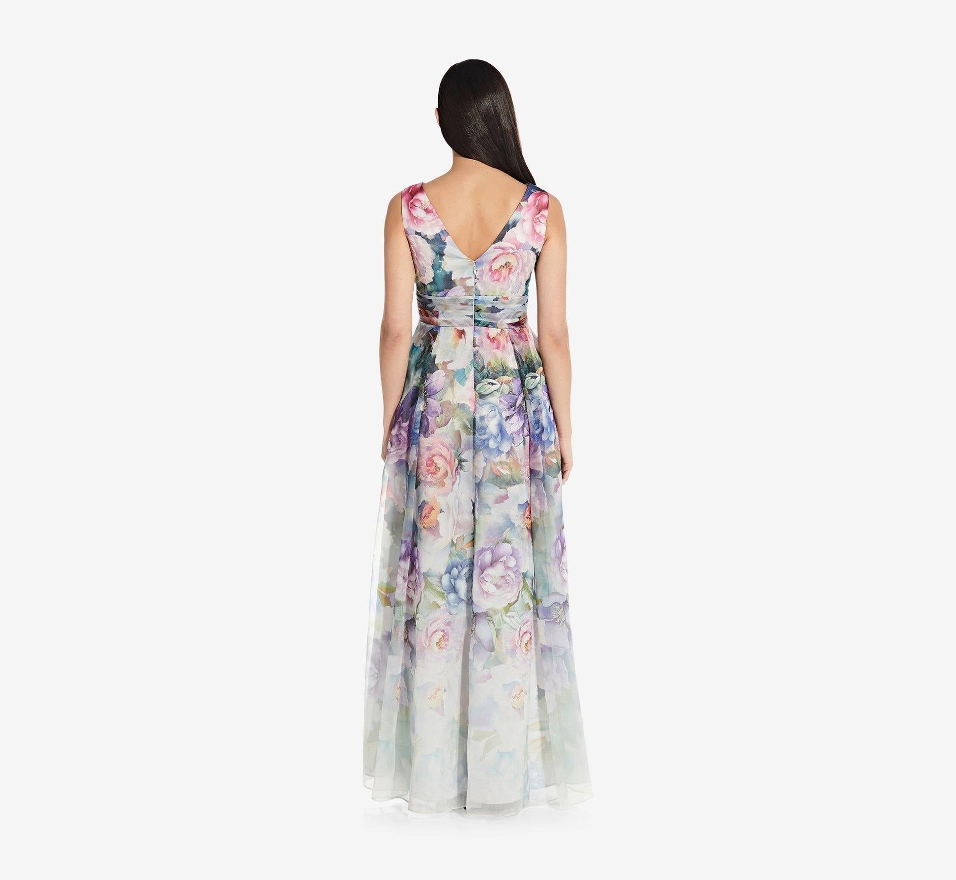 Adrianna Papell Long Formal Floral Dress AP1E207699 - The Dress Outlet