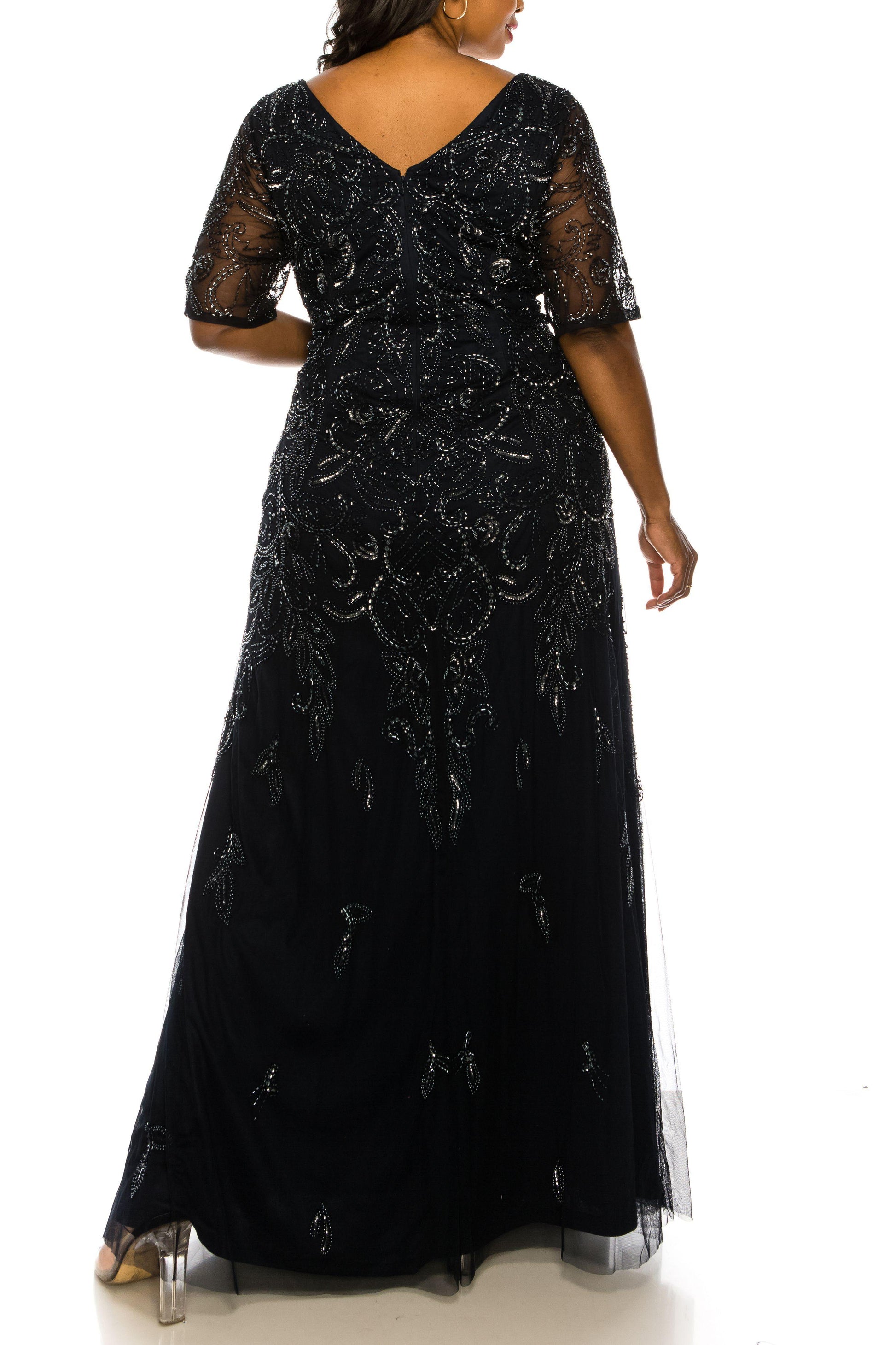 Adrianna Papell Long Plus Size Dress AP1E206462 - The Dress Outlet