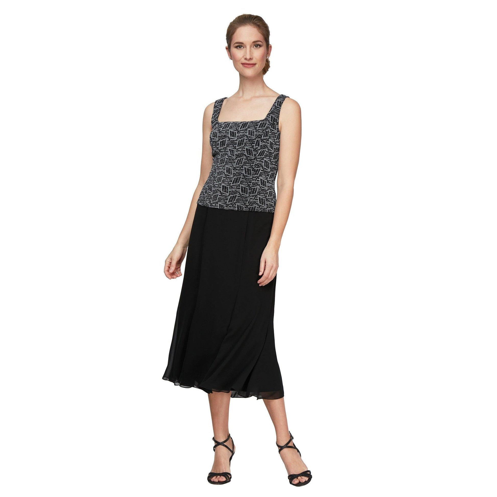 Alex Evenings Tea Length Jacket Dress 8127549 - The Dress Outlet
