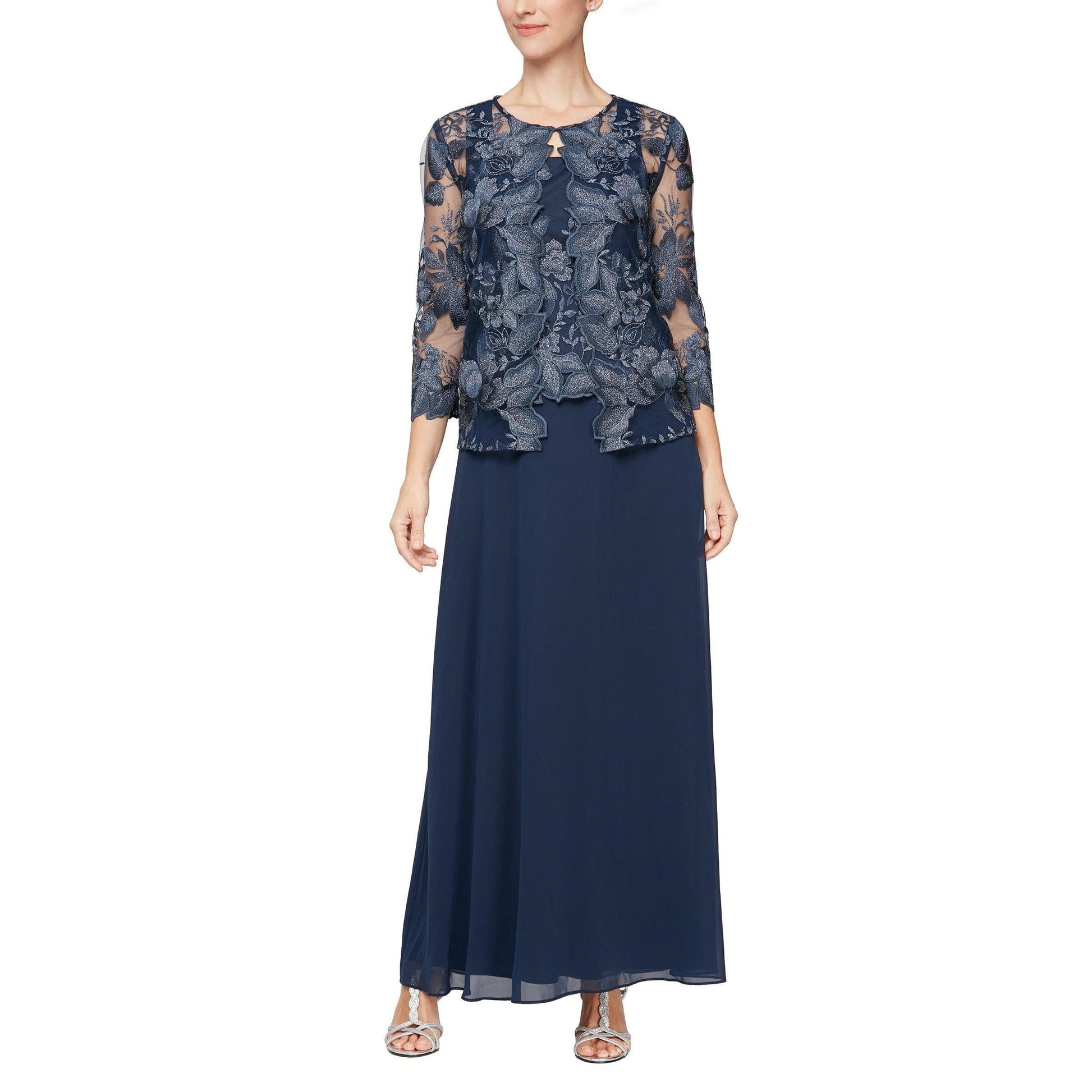 Alex Evenings Long Formal Jacket Dress Sale 81122422 - The Dress Outlet