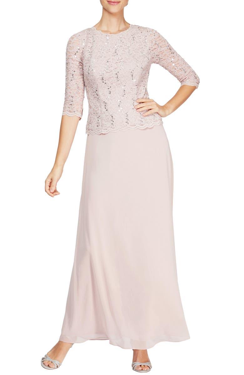 Alex Evenings Long Mother of the Bride Dress 112318 - The Dress Outlet