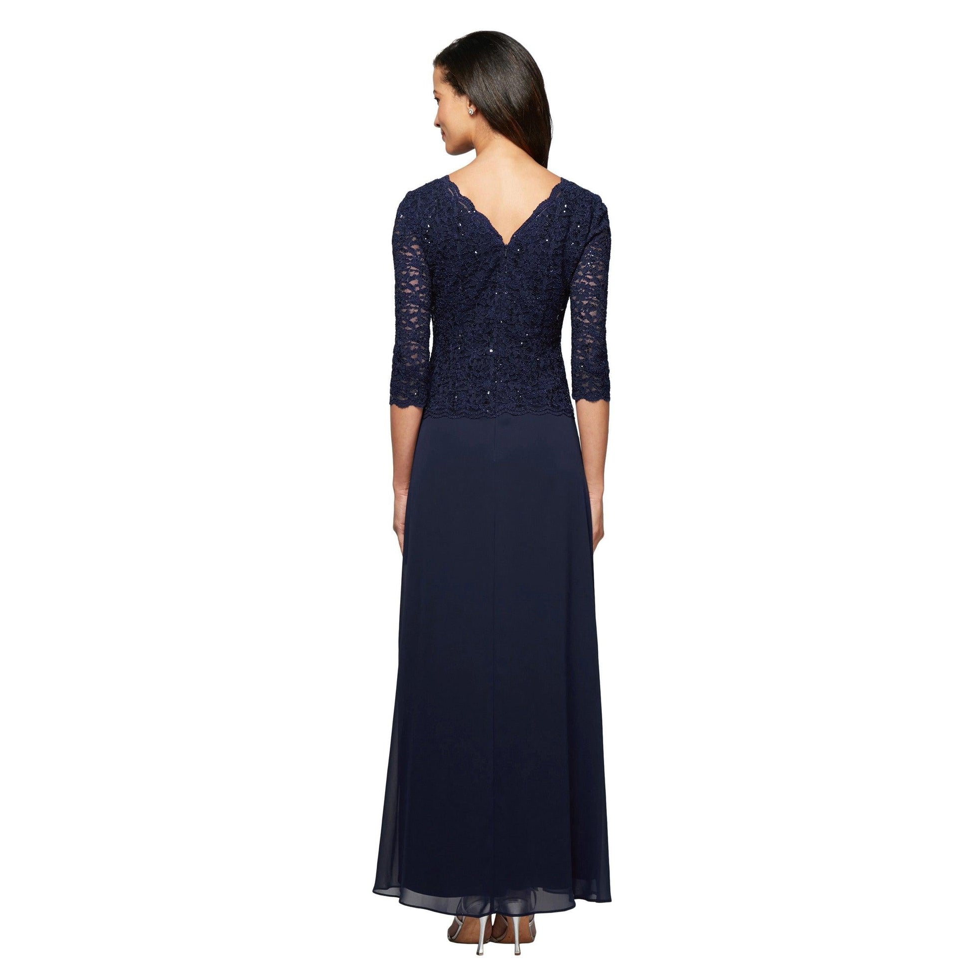 Alex Evenings Long Mother of the Bride Dress 112318 - The Dress Outlet
