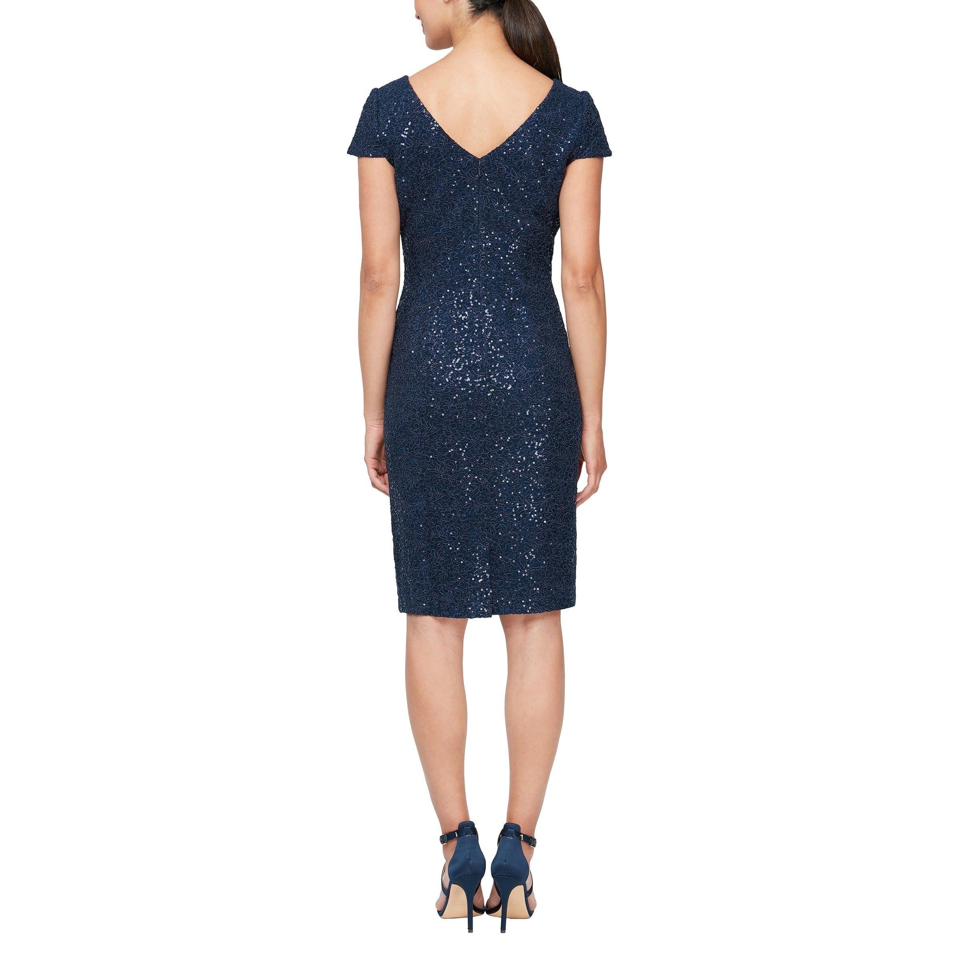 Alex Evenings Short Cap Sleeve Dress 81122241 - The Dress Outlet