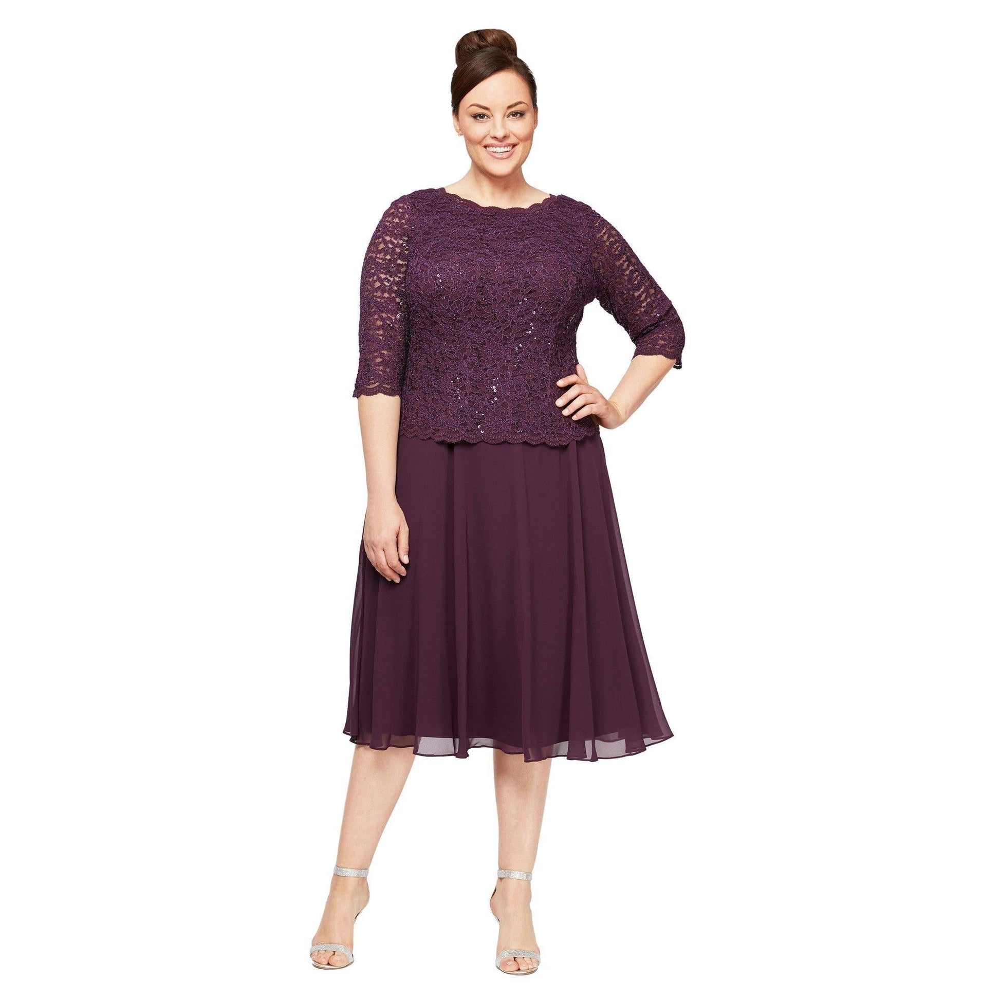 Alex Evenings Short Mother of the Bride Dress 4121796 - The Dress Outlet