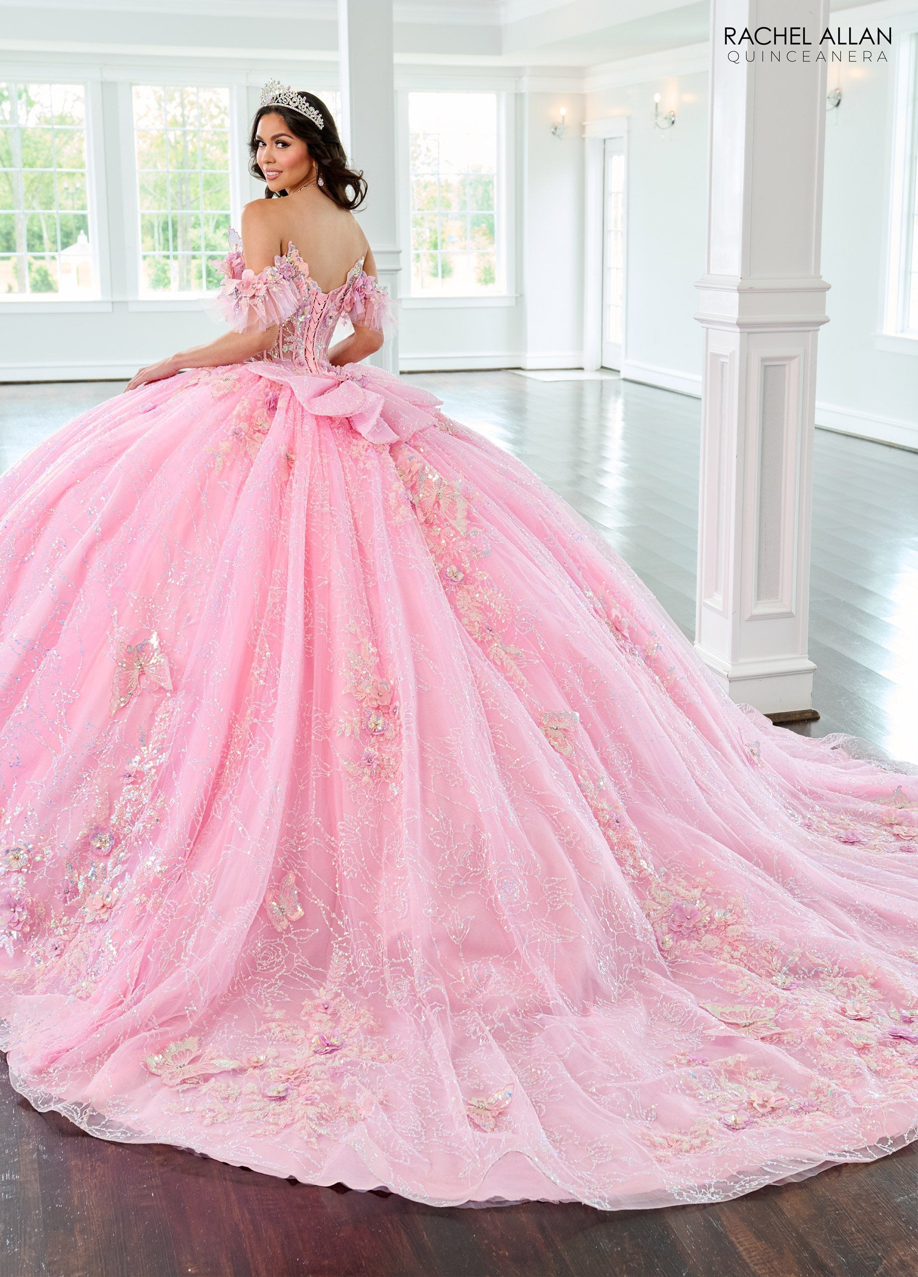 Quinceniera Dresses Long Ball Gown Beaded Quinceanera Dress Pink Lilac