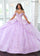 Quinceniera Dresses Long Bow Glitter Ball Gown Quinceanera Dress Lilac