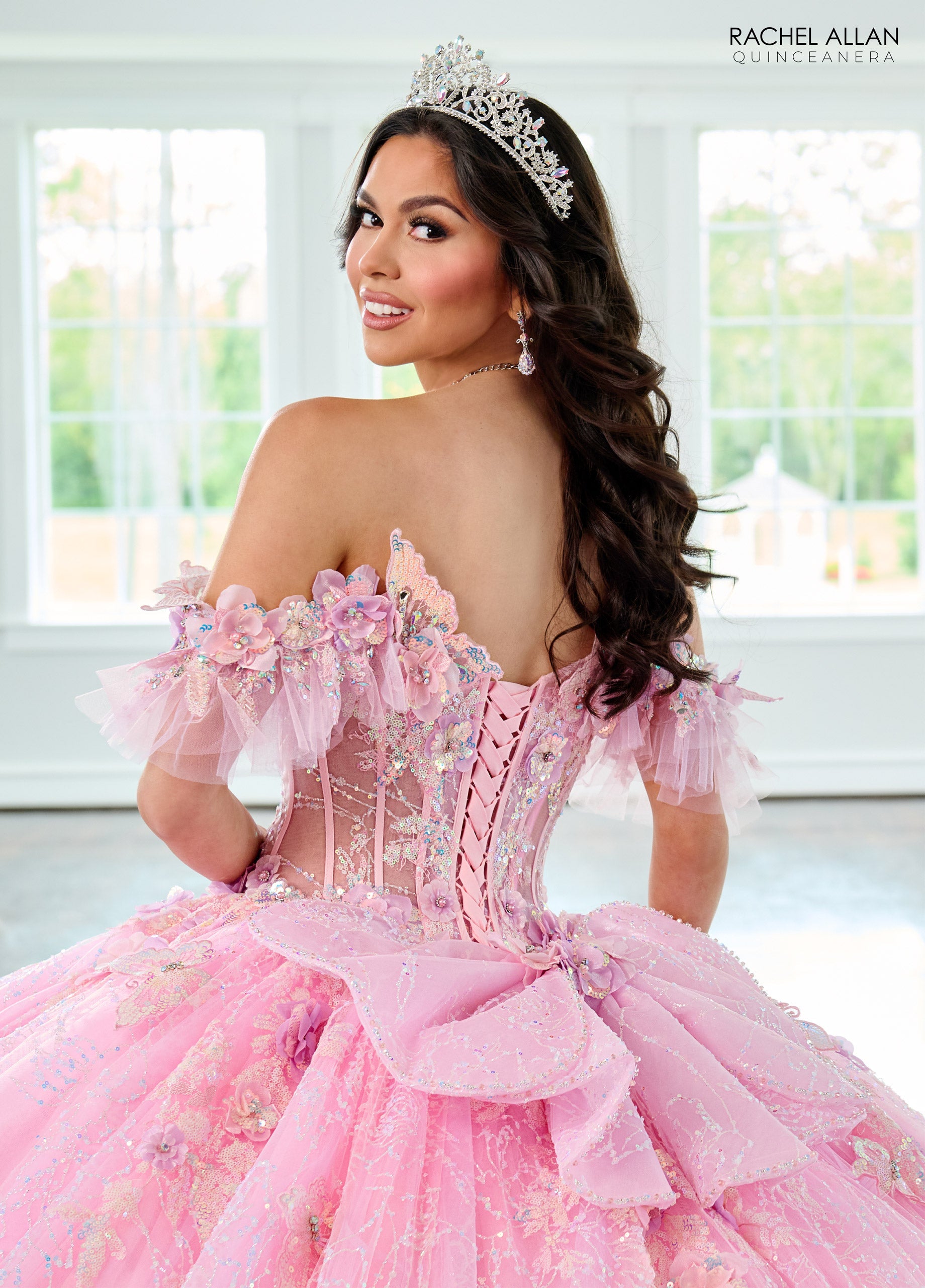 Quinceniera Dresses Long Ball Gown Beaded Quinceanera Dress Pink Lilac
