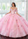 Quinceniera Dresses Long Ball Gown Beaded Quinceanera Dress Pink Lilac
