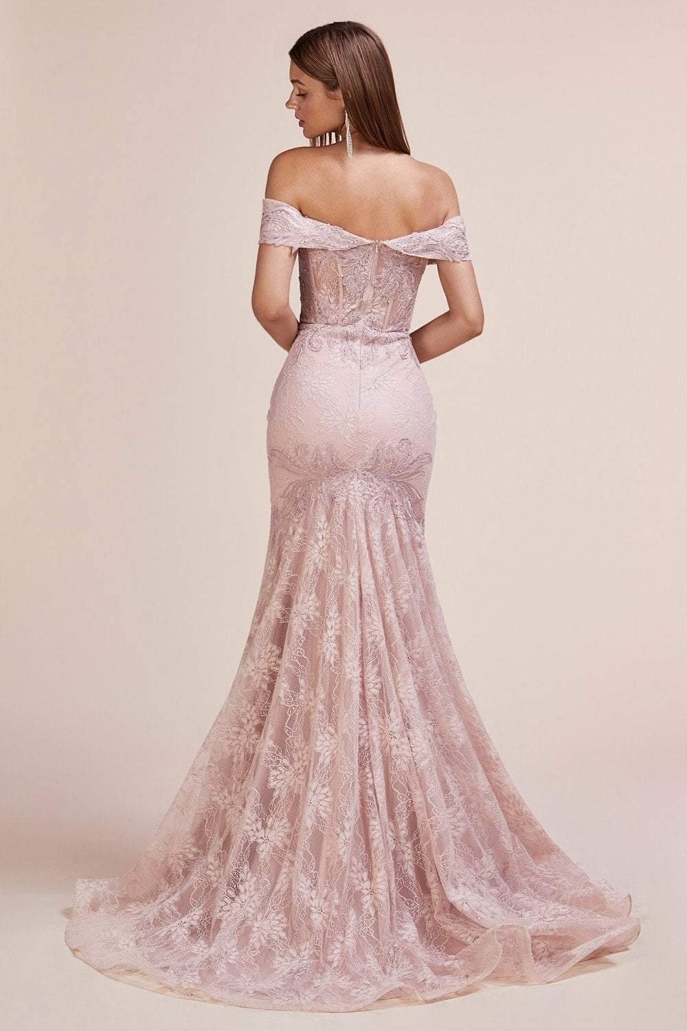 Andrea & Leo CDA0666 Long Prom Dress Evening Gown Dusty Rose