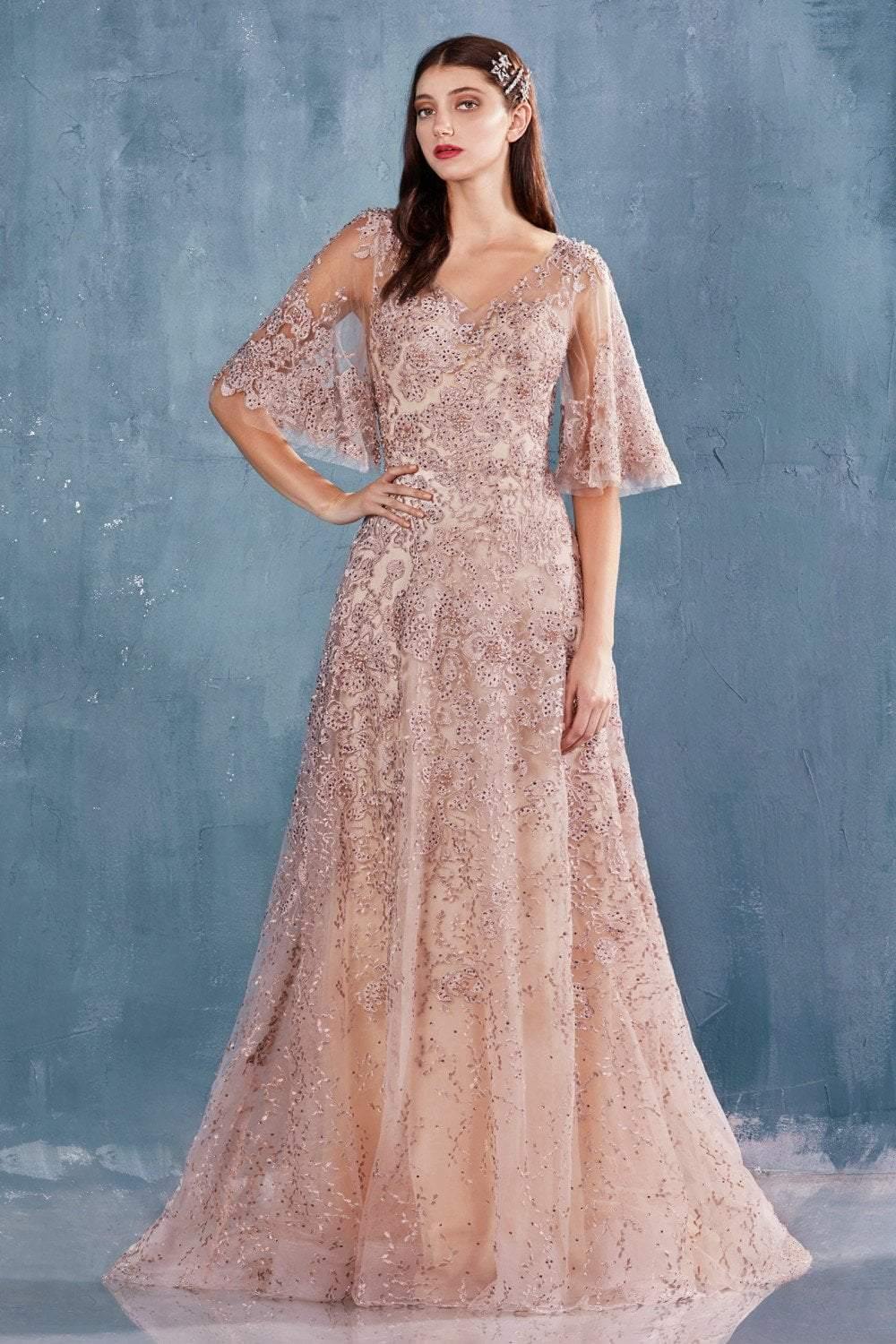 Andrea & Leo CDA0972 Long Formal Dress Evening Gown Rose
