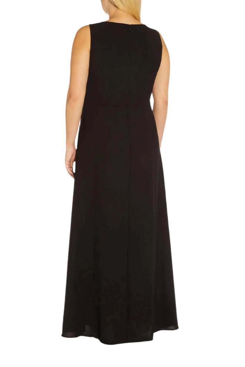 Plus Size Dresses Long Plus Size Formal Jumpsuit Black Ivory