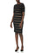 Cocktail Dresses Short Two Tone Fitted Cocktail Dress Black Pale Pink
