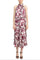 Cocktail Dresses Short Cocktail A Line Print Midi Dress Burgundy Multi