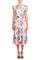 Cocktail Dresses Short Floral Print Cocktail Midi Dress Blush Multi