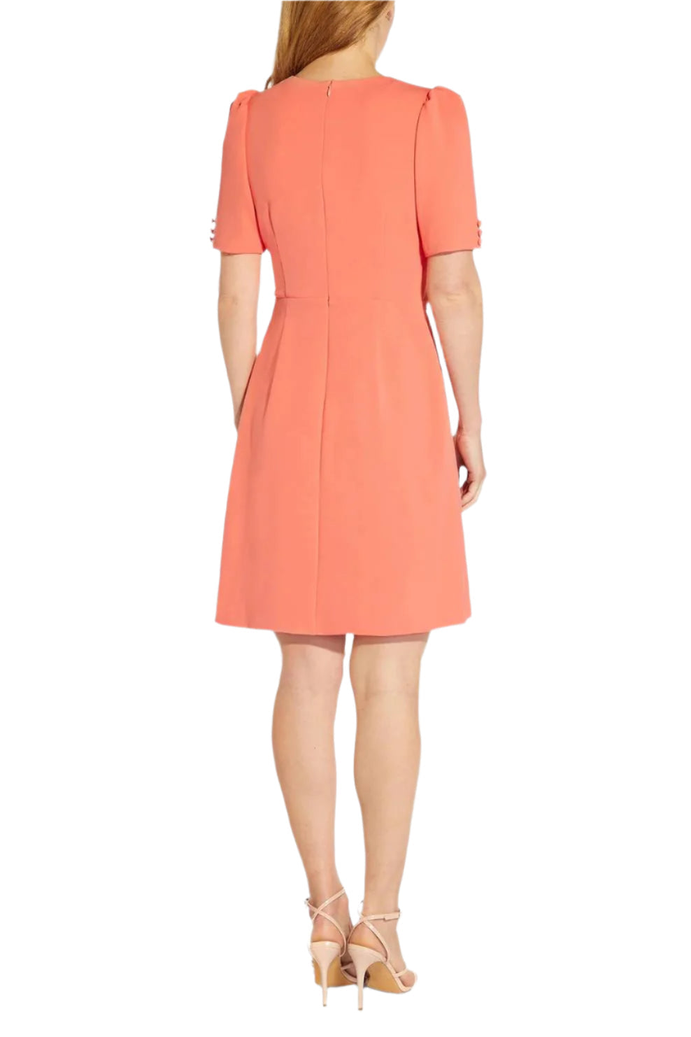 Cocktail Dresses Short Fitted Coctail Mini Dress Peach Blossom