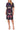 Cocktail Dresses Short Floral Print Knee Length Cocktail Dress Navy Multi
