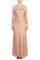 Formal Dresses Beaded Long Formal Sequin Evening Dress Rose Gold
