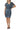 Cocktail Dresses Short Fitted Blouson Cocktail Dress Dusty Blue