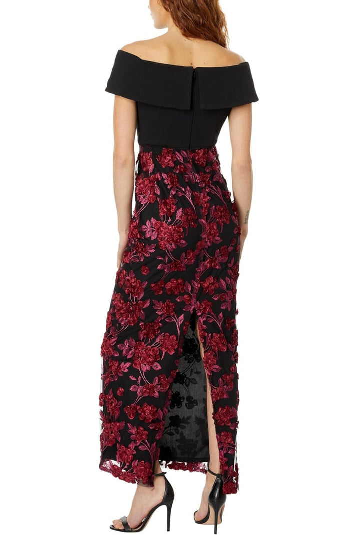 Formal Dresses Fitted Long Formal Evening Dress Black Red