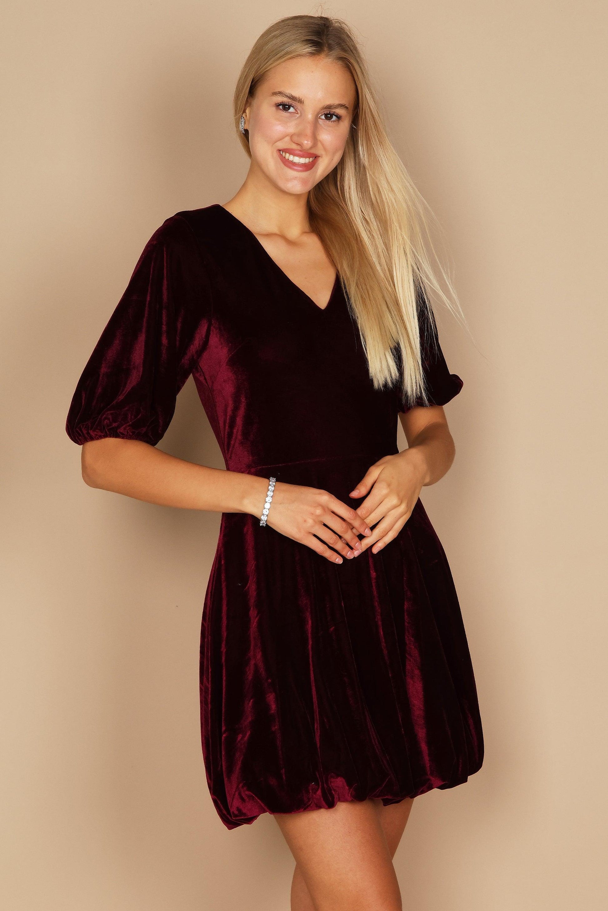 BCBGeneration Short Formal Velvet Dress - The Dress Outlet