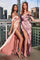 LaDivine BD109 Long Formal Off Shoulder Prom Satin Dress