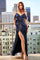 LaDivine BD109 Long Formal Off Shoulder Prom Satin Dress