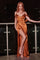 LaDivine BD109 Long Formal Off Shoulder Prom Satin Dress
