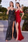 Prom Dresses Long Sequins Evening Gown Red
