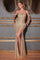 Prom Dresses Long Sequins Evening Gown Champagne